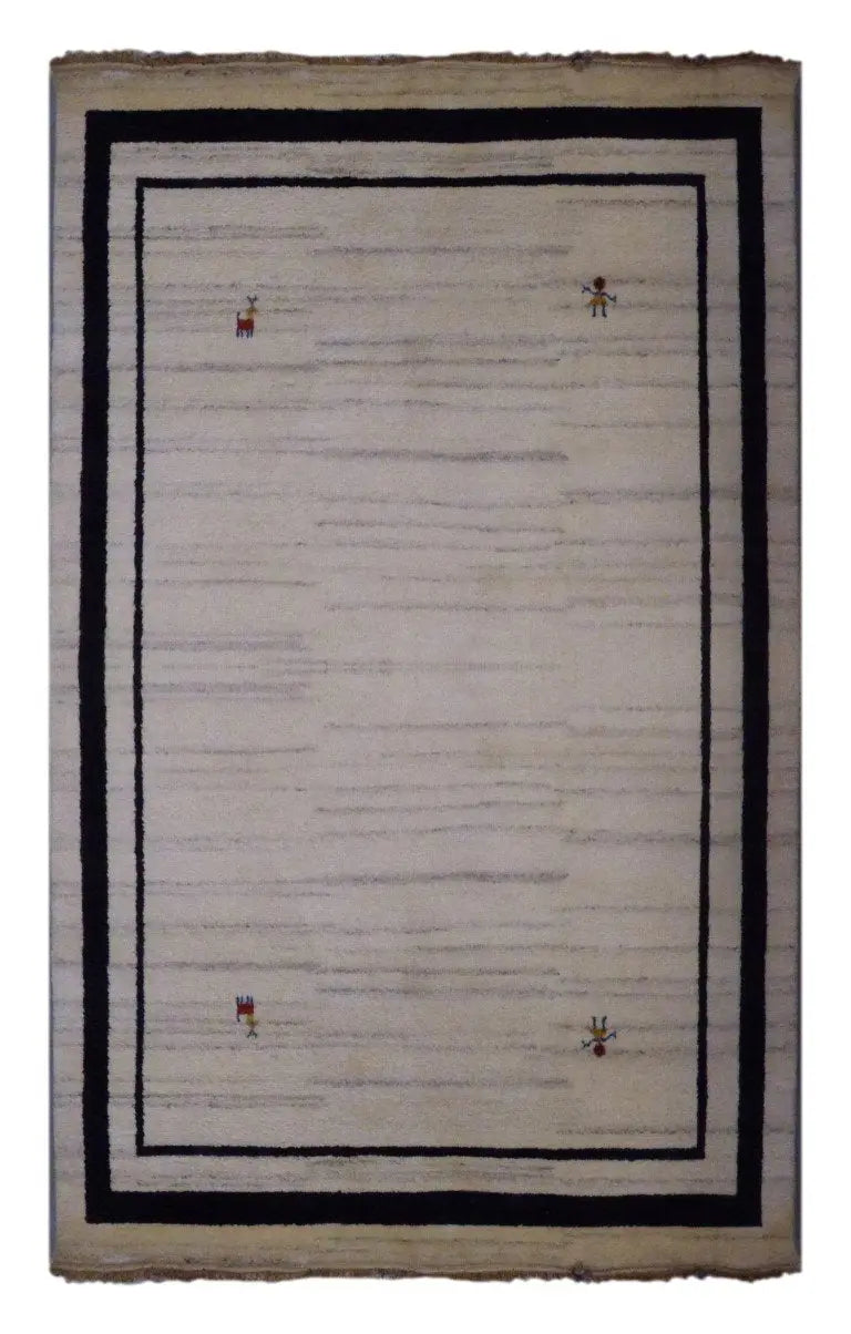 One Of The Kind Indian Hand-Knotted Gabbeh Rug 7'9" X 5'7"